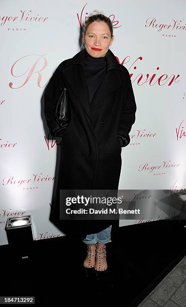 Sara Gilmour attends the Roger Vivier Virgule London launch party hosted by Atlanta de Cadenet, Ines de la Fressange and Bruno Frisoni, Creative...