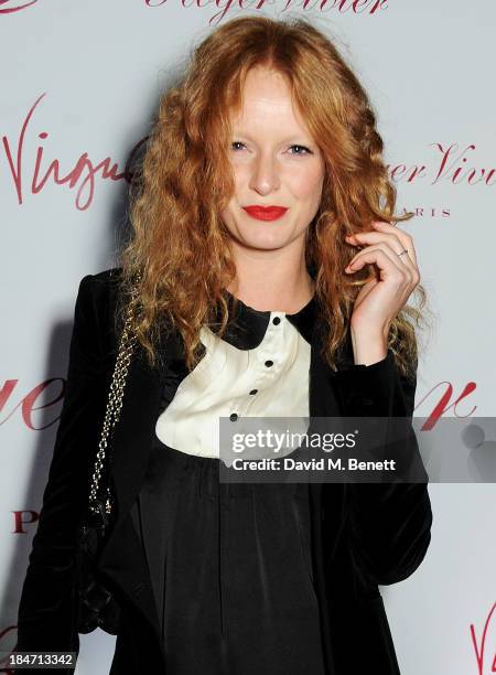 Olivia Inge attends the Roger Vivier Virgule London launch party hosted by Atlanta de Cadenet, Ines de la Fressange and Bruno Frisoni, Creative...