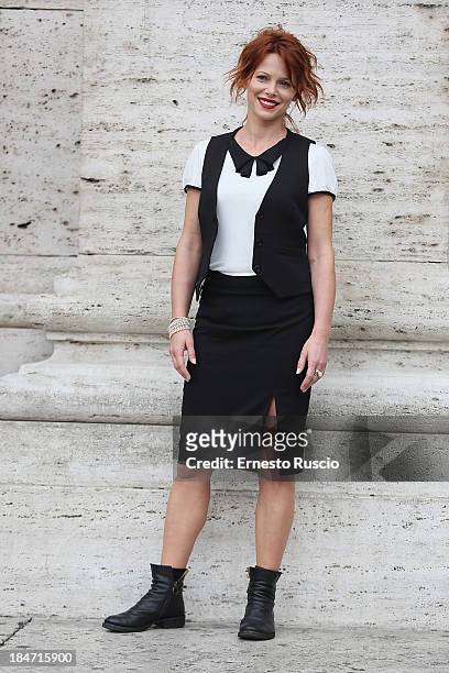 Barbora Bobulova attends 'Una Piccola Impresa Meridionale' photocall at Piazza Della Republica on October 15, 2013 in Rome, Italy.