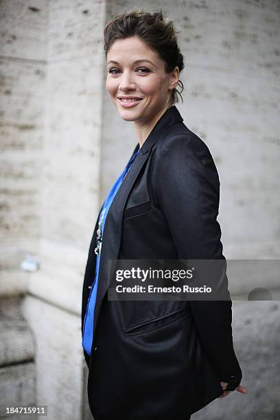 Sarah Felberbaum attends 'Una Piccola Impresa Meridionale' photocall at Piazza Della Republica on October 15, 2013 in Rome, Italy.