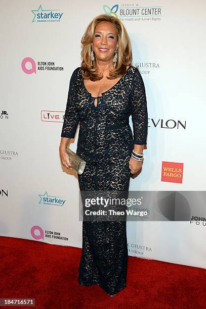 Denise Rich attends the Elton John AIDS Foundation's 12th Annual An Enduring Vision Benefit at Cipriani Wall Street on October 15, 2013 in New York...