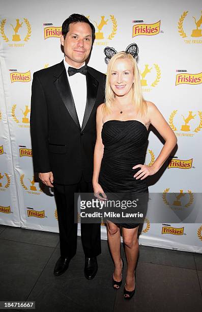 Actors Michael Ian Black and Angela Kinsey attend The Friskies 2013 at Arena NYC on October 15, 2013 in New York City.