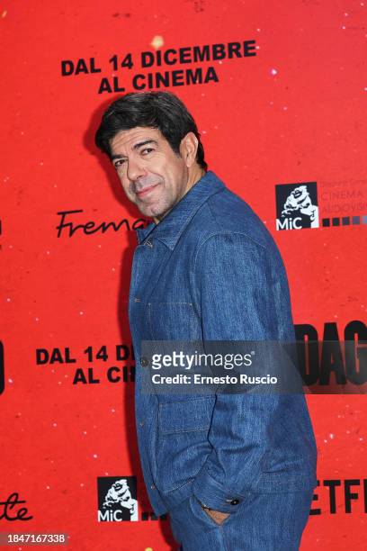 Pierfrancesco Favino attends the photocall for the movie "Adagio" at The Space Moderno on December 11, 2023 in Rome, Italy.
