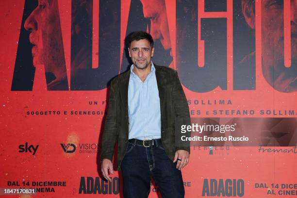Adriano Gianini attends the photocall for the movie "Adagio" on December 11, 2023 in Rome, Italy.