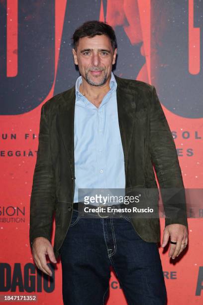 Adriano Gianini attends the photocall for the movie "Adagio" on December 11, 2023 in Rome, Italy.