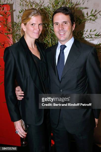 Ian Gallienne and his wife Segolene Frere attend AROP Gala at Opera Bastille with a representation of 'Aida' on October 15, 2013 in Paris, France.
