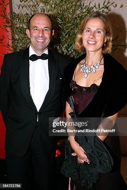 Deputy Director General of the National Opera of Paris Christophe Tardieu and his wife attend AROP Gala at Opera Bastille with a representation of...