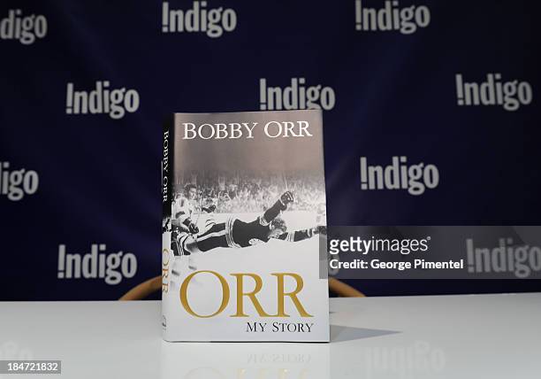General view of Bobby Orr's book signing "Orr, My Story" at Indigo Toronto Eaton Centre on October 15, 2013 in Toronto, Canada.