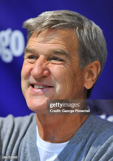 Hockey Great and Hall of Famer Bobby Orr signs copies of his new book "Orr, My Story" at Indigo Toronto Eaton Centre on October 15, 2013 in Toronto,...