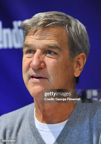 Hockey Great and Hall of Famer Bobby Orr signs copies of his new book "Orr, My Story" at Indigo Toronto Eaton Centre on October 15, 2013 in Toronto,...