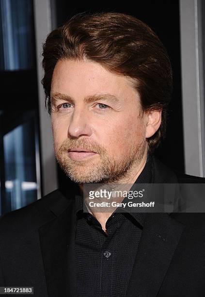 Director Mikael Hafstrom attends the "Escape Plan" New York Premiere at Regal E-Walk on October 15, 2013 in New York City.