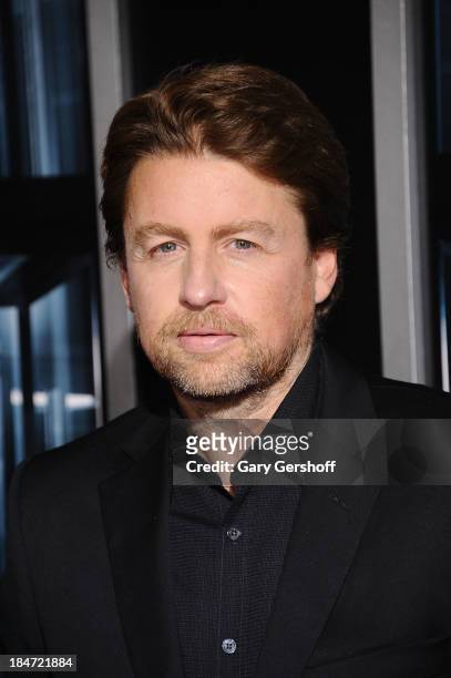 Director Mikael Hafstrom attends the "Escape Plan" New York Premiere at Regal E-Walk on October 15, 2013 in New York City.