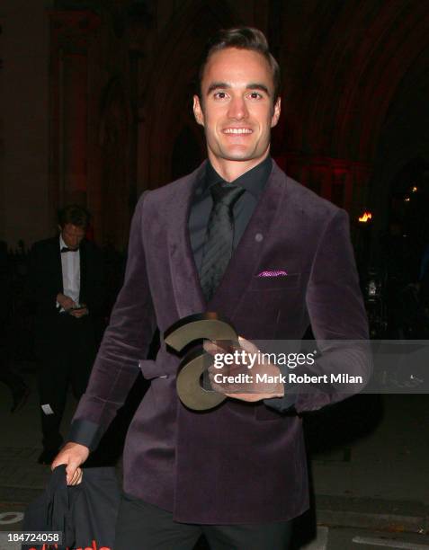 Thom Evans attending the Attitude Magazine Awards on October 15, 2013 in London, England.