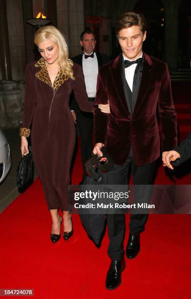 Pixie Lott and Oliver Cheshire attending the Attitude Magazine Awards on October 15, 2013 in London, England.