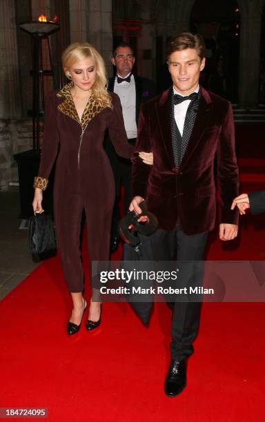 Pixie Lott and Oliver Cheshire attending the Attitude Magazine Awards on October 15, 2013 in London, England.