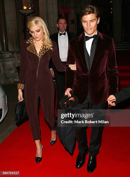 Pixie Lott and Oliver Cheshire attending the Attitude Magazine Awards on October 15, 2013 in London, England.