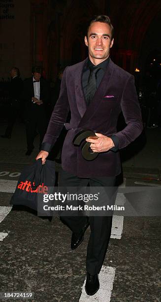 Thom Evans attending the Attitude Magazine Awards on October 15, 2013 in London, England.