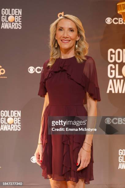Helen Hoehne poses onstage during the 81st Golden Globe Awards nominations announcement at The Beverly Hilton on December 11, 2023 in Beverly Hills,...