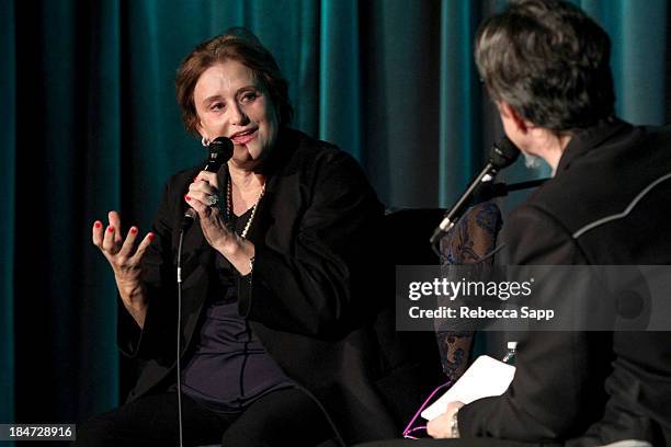 Singer Linda Thompson speaks with Vice President of the GRAMMY Foundation Scott Goldman at The Drop: Linda Thompson at The GRAMMY Museum on October...