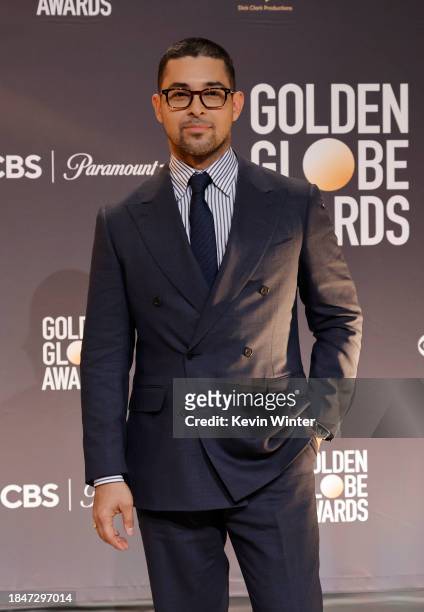Wilmer Valderrama poses onstage during the 81st Golden Globe Awards nominations announcement at The Beverly Hilton on December 11, 2023 in Beverly...