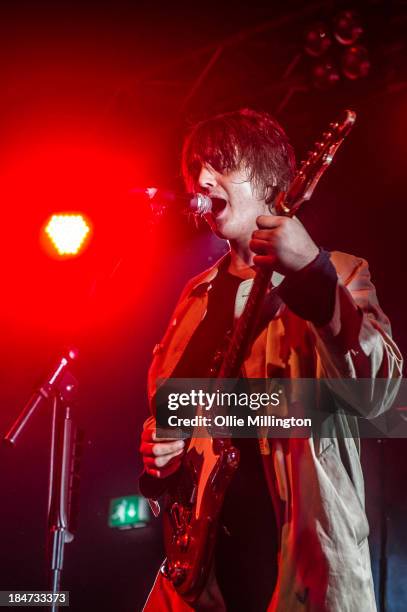 Pete Doherty of Babyshambles performs at 02 Academy on October 15, 2013 in Leicester, England.