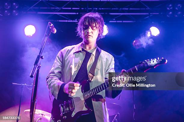 Pete Doherty of Babyshambles performs at 02 Academy on October 15, 2013 in Leicester, England.