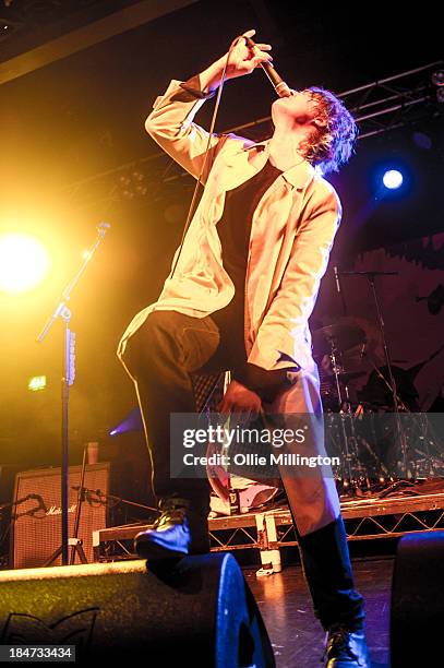 Pete Doherty of Babyshambles performs at 02 Academy on October 15, 2013 in Leicester, England.