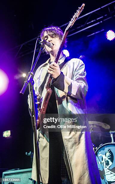 Pete Doherty of Babyshambles performs at 02 Academy on October 15, 2013 in Leicester, England.