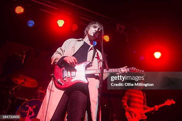 Pete Doherty of Babyshambles performs at 02 Academy on October 15, 2013 in Leicester, England.