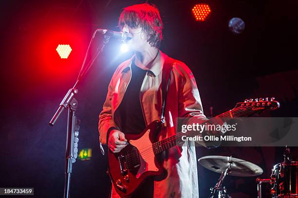 Pete Doherty of Babyshambles performs at 02 Academy on October 15, 2013 in Leicester, England.