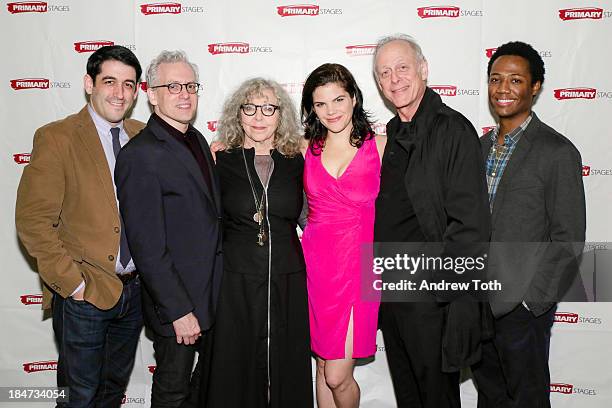 Evan Cabnet, Donald Margulies, Kathryn Grody, Diane Davis, Mark Blum and Hubert Point-Du Jour attend the opening night after party for "The Model...