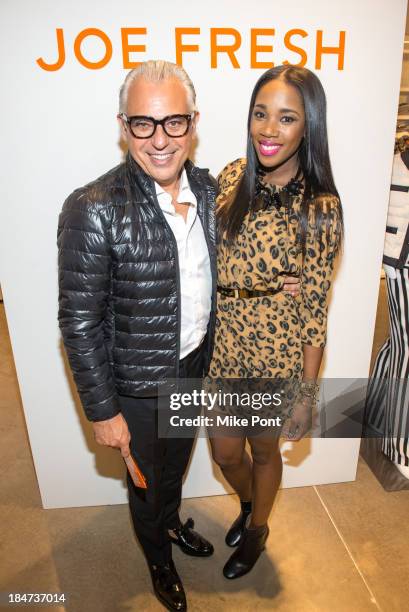 Designer Joe Mimran and DJ Kiss attend the Joe Fresh Soho opening party at Joe Fresh Soho on October 15, 2013 in New York City.