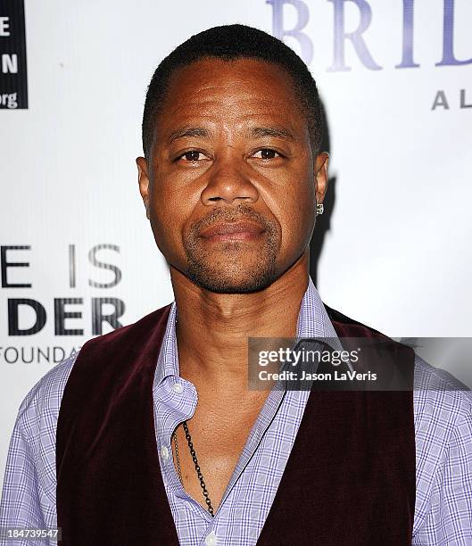 Actor Cuba Gooding, Jr. Attends the premiere of "Bridegroom" at AMPAS Samuel Goldwyn Theater on October 15, 2013 in Beverly Hills, California.