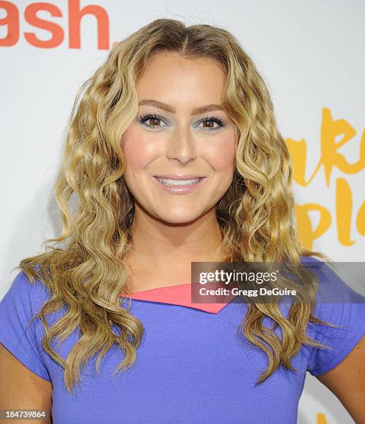 Actress Alexa Vega arrives at the Aquafina FlavorSplash Launch Party at Sony Pictures Studios on October 15, 2013 in Culver City, California.
