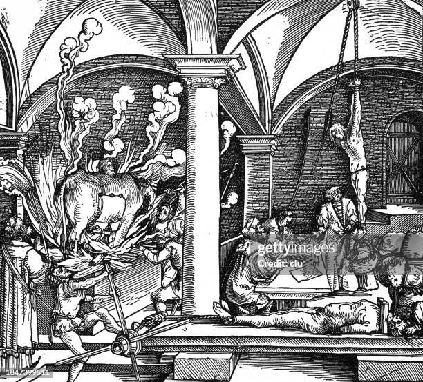 illustrations, cliparts, dessins animés et icônes de les méthodes de torture au début du xvie siècle - medieval torture devices