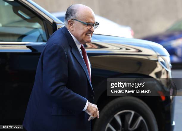 Rudy Giuliani, the former personal lawyer for former U.S. President Donald Trump, arrives at the E. Barrett Prettyman U. S. District Courthouse on...