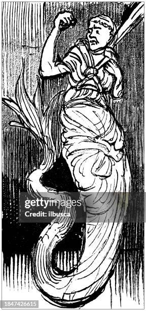 british satire caricature comic cartoon illustration - siren classical mythology character stock illustrations