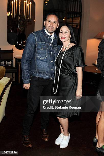 George Esquivel and Rose Apodaca attend Tommy Hilfiger Celebrates George Esquivel Capsule Footwear Collection in Los Angeles - Dinner on October 15,...