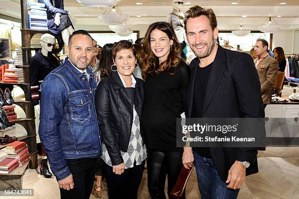 George Esquivel, Shelley Esquivel, Michelle Monaghan and Peter White attend Tommy Hilfiger Celebrates George Esquivel Capsule Footwear Collection in...
