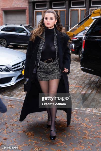 Selena Gomez is seen in Tribeca on December 11, 2023 in New York City.