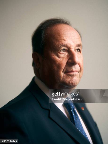 Former french President Francois Hollande poses for a portrait shoot on September 20, 2023 in Paris, France.