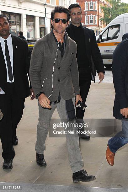 Hrithik Roshan seen at BBC Radio One on October 15, 2013 in London, England.