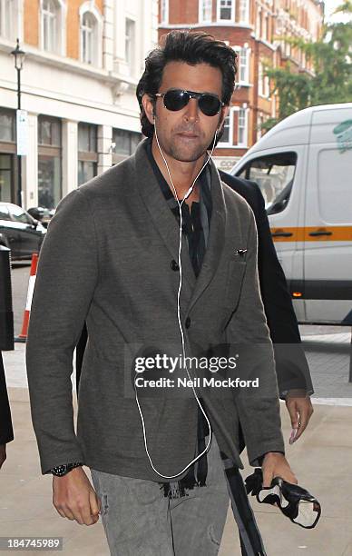 Hrithik Roshan seen at BBC Radio One on October 15, 2013 in London, England.