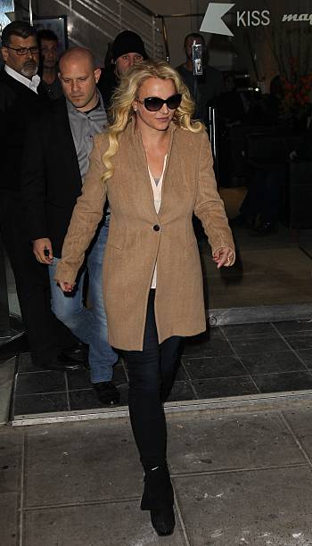 Britney Spears seen at KISS FM UK on October 16, 2013 in London, England.