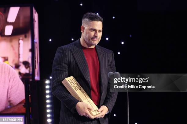 Joe Manganiello speaks onstage during the 17th Annual CNN Heroes: An All-Star Tribute at The American Museum of Natural History on December 10, 2023...