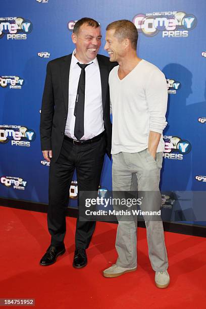 Til Schweiger and Tom Zickler attend the 17th Annual of the German Comedy Awards at Coloneum on October 15, 2013 in Cologne, Germany.