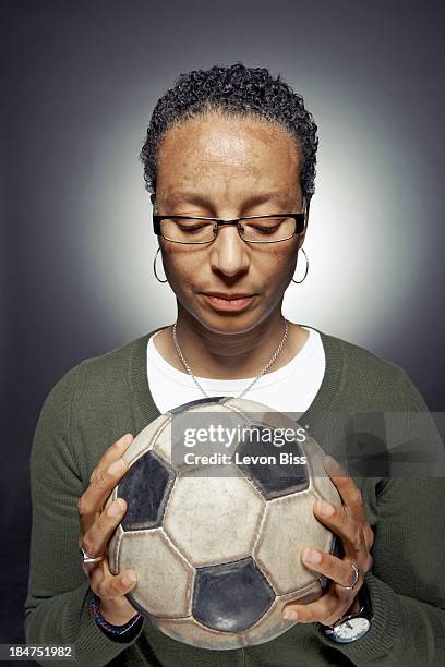 Former England woman's football manager, Hope Powell is photographed for Bloomberg Markets Magazine on May 7, 2013 in London, England.
