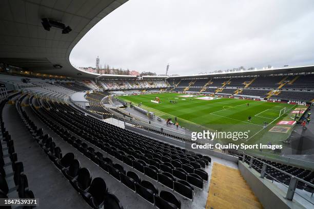General view inside the stadium prior to the Liga Portugal Betclic match between Vitoria Guimaraes and Sporting CP at Estadio Dom Afonso Henriques on...