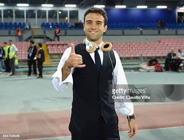Giuseppe Rossi of Italy before the FIFA 2014 World Cup qualifier group B match between Italy and Armenia at Stadio San Paolo on October 15, 2013 in...