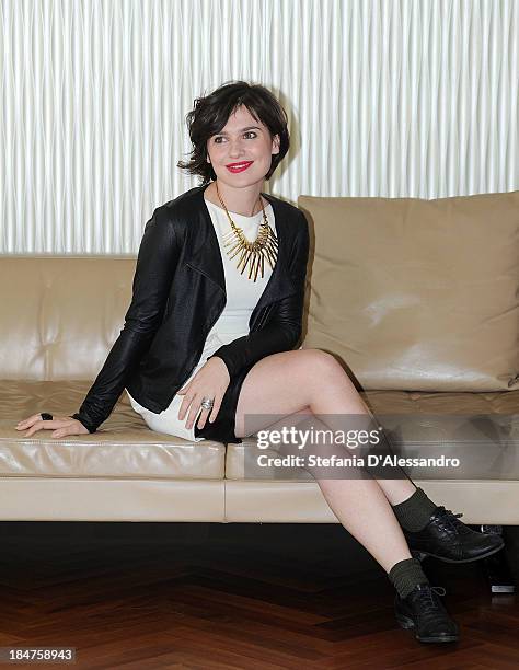 Erica Mou attends "Una Piccola Impresa Meridionale" Photocall at Terrazza Martini on October 16, 2013 in Milan, Italy.